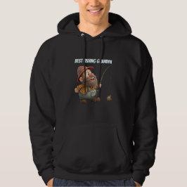 Grappig Beste Vis-Opa Cartoon Karakter Cadeau Hoodie