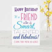 Grappig Beste Vriend Gelukkige Verjaardag Kaart (Gele Bloem)