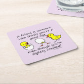 Grappig Beste Vriend Gezegde (paarse) Kartonnen Onderzetters (Schuin)