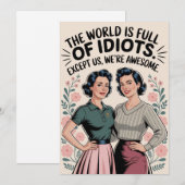 Grappig Beste Vriend Zorgzame Humor Vrouwen Verjaa Feestdagenkaart (Voorkant / Achterkant)