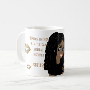 Grappig beste vrienden met dezelfde psychische sto koffiemok