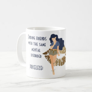 Grappig beste vrienden met dezelfde psychische sto koffiemok