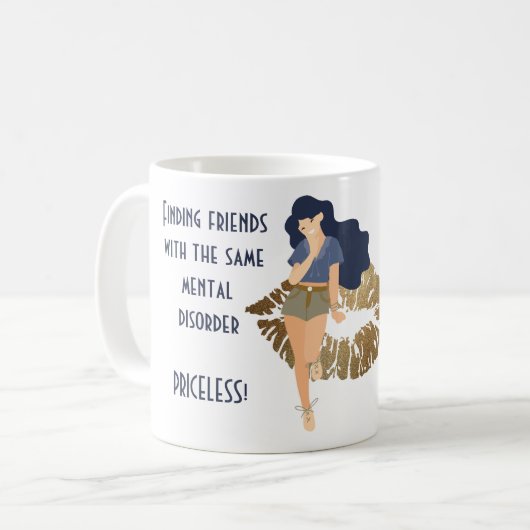 Grappig beste vrienden met dezelfde psychische sto koffiemok (Voorkant links)