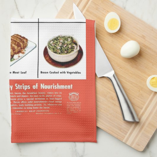 Grappig  "Beter met Bacon"-reclame Theedoek (Quarter Fold)