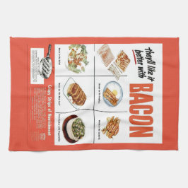 Grappig  "Beter met Bacon"-reclame Theedoek