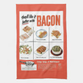 Grappig  "Beter met Bacon"-reclame Theedoek (Verticaal)
