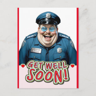 grappig beterschap Officier Briefkaart