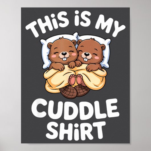 Grappig Bever Koppel Dit Is Mijn Knuffel Poster (Voorkant)