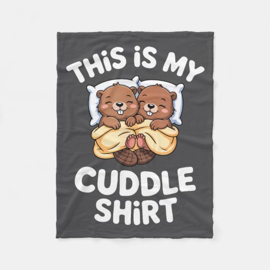 Grappig Beverskoppel Dit Is Mijn Knuffel  Fleece Deken (Voorkant)