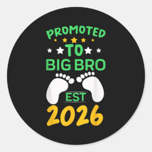 Grappig Bevorderd Tot Grote Broer 2026 Binnenkort  Ronde Sticker