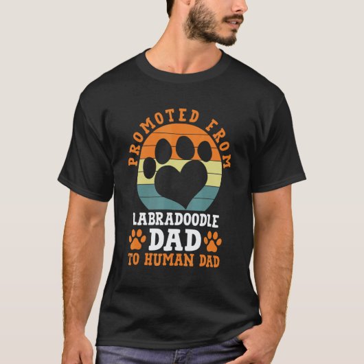Grappig Bevorderd van Labradoodle Vader Grappige L T-shirt (Voorkant)