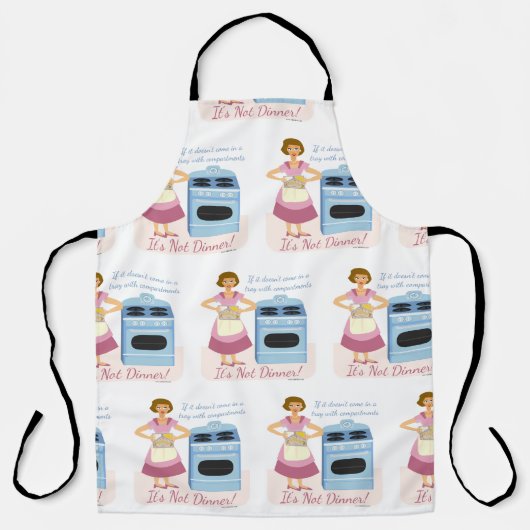 Grappig bevroren diner is avondmaal huisvrouw patr schort (Voorkant)