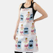 Grappig bevroren diner is avondmaal huisvrouw patr schort (Insitu)