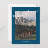 grappig bewegend aankondigblauw Upload je foto Aankondigingskaart (Voorkant / Achterkant)