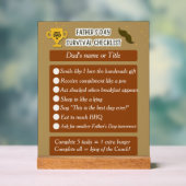 Grappig & Bewerkbaar cadeau voor Vaderdag Acryl Bord (Neutraal)