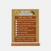 Grappig & Bewerkbaar cadeau voor Vaderdag Acryl Bord (Voorkant)