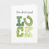 Grappig bewerkbaar Irish Luck St Patricks Day Kaar Aankondiging (Voorkant)