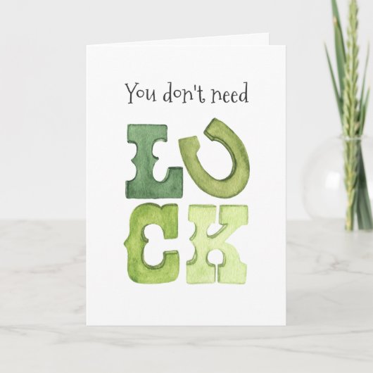 Grappig bewerkbaar Irish Luck St Patricks Day Kaar Aankondiging (Voorkant)