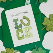 Grappig bewerkbaar Irish Luck St Patricks Day Kaar Aankondiging