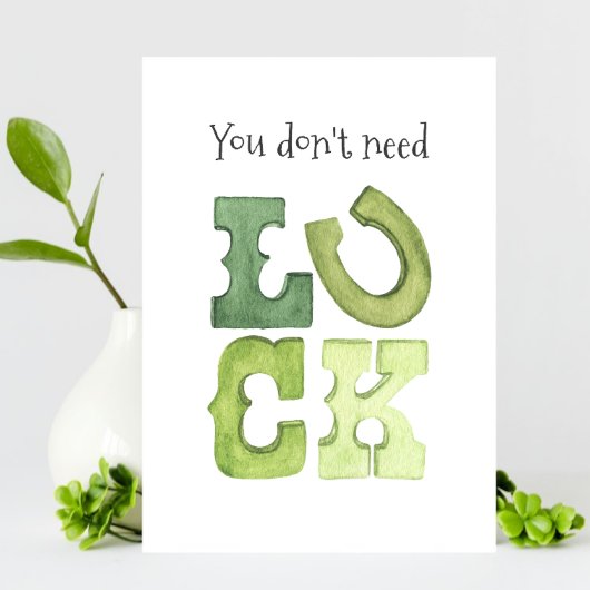 Grappig bewerkbaar Irish Luck St Patricks Day Kaar Aankondiging