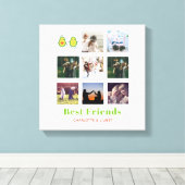 Grappig BFF FOTOCOLLAGE Cadeau Persoonlijke AVOCAD Canvas Afdruk (Insitu (Houten vloer))