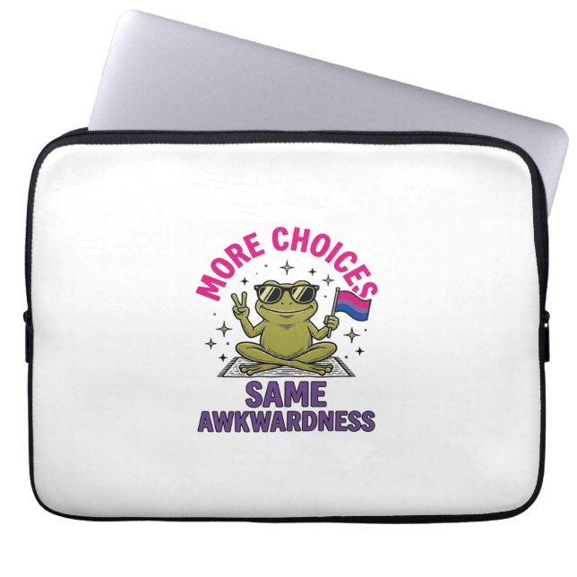 Grappig Bi Kikker Pride Shirt Ontwerp_1 Laptop Sleeve (Voorkant)