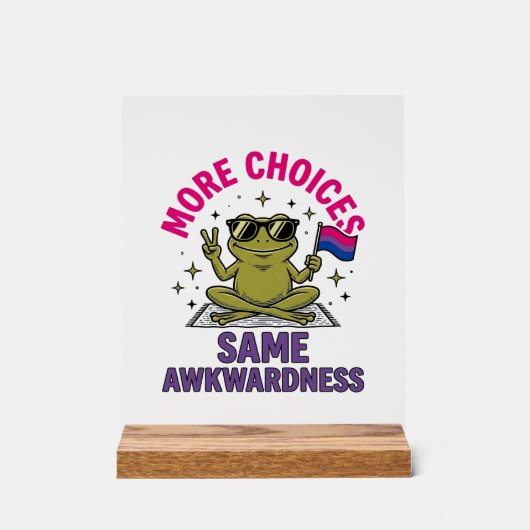 Grappig Bi Kikker Pride T-shirt ontwerp_1 Acryl Bord (Voorkant)
