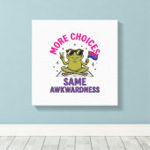 Grappig Bi Kikker Pride T-shirt ontwerp_1 Canvas Afdruk (Insitu (Houten vloer))