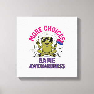 Grappig Bi Kikker Pride T-shirt ontwerp_1 Canvas Afdruk