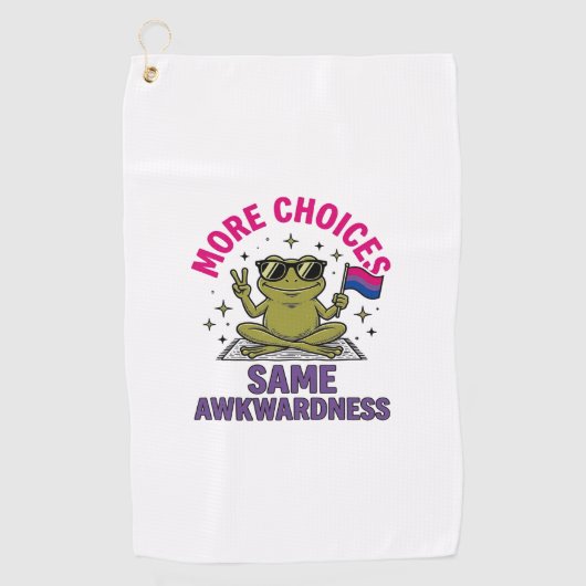 Grappig Bi Kikker Pride T-shirt ontwerp_1 Golfhanddoek (Voorkant)