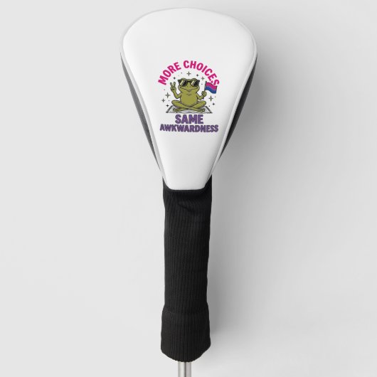 Grappig Bi Kikker Pride T-shirt ontwerp_1 Golfheadcover (Voorkant)
