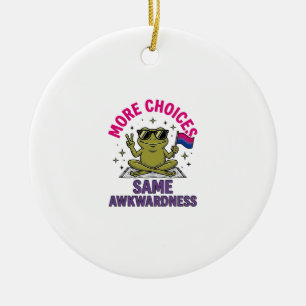 Grappig Bi Kikker Pride T-shirt ontwerp_1 Keramisch Ornament