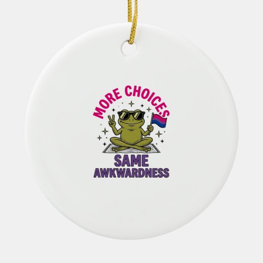 Grappig Bi Kikker Pride T-shirt ontwerp_1 Keramisch Ornament (Voorkant)