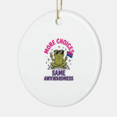Grappig Bi Kikker Pride T-shirt ontwerp_1 Keramisch Ornament (Links)