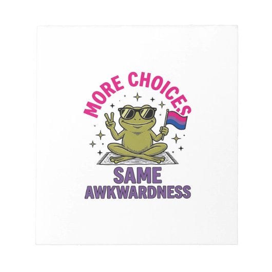Grappig Bi Kikker Pride T-shirt ontwerp_1 Notitieblok (Voorkant)