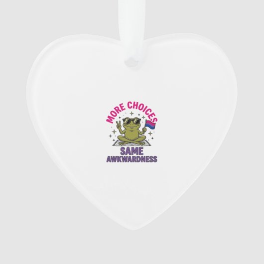 Grappig Bi Kikker Pride T-shirt Ontwerp_1 Ornament (voorkant)