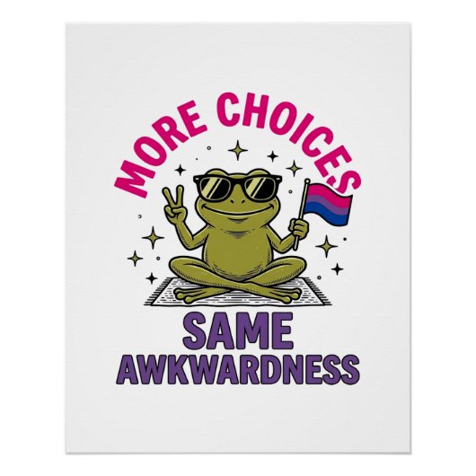 Grappig Bi Kikker Pride T-shirt ontwerp_1 Perfect Poster (Voorkant)