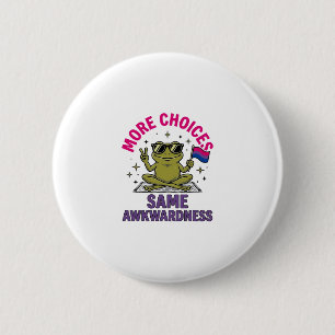 Grappig Bi Kikker Pride T-shirt ontwerp_1 Ronde Button 5,7 Cm