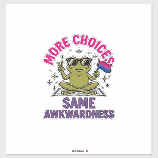 Grappig Bi Kikker Pride T-shirt ontwerp_1 Sticker (Vel)