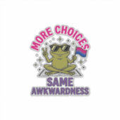 Grappig Bi Kikker Pride T-shirt ontwerp_1 Sticker (Voorkant)