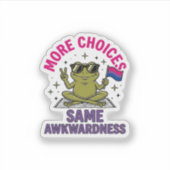 Grappig Bi Kikker Pride T-shirt ontwerp_1 Sticker (Voorkant)