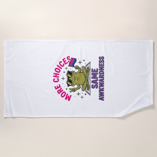 Grappig Bi Kikker Pride T-shirt ontwerp_1 Strandlaken (Voorkant)