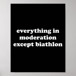 Grappig Biatlon cadeau voor meisjes jongens vrouwe Poster
