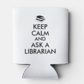 Grappig bibliothecaris geschenk idee houden kalm K Blikjeskoeler (Achterkant)