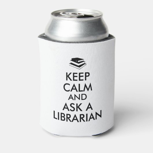 Grappig bibliothecaris geschenk idee houden kalm K Blikjeskoeler (Blikje Achterkant)