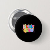 Grappig bibliotheek bemanning shirt leraar persone ronde button 5,7 cm (Voorkant /achterkant)