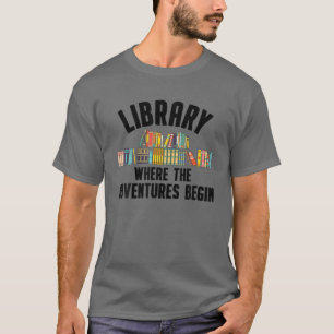 Grappig bibliotheekartikel voor mannen met bladerw t-shirt