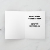 Grappig Bidden Heilige Koe Ouderdom Humor Verjaard Kaart (Binnen)