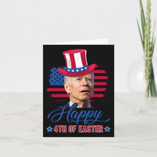 Grappig Biden Dazed Merry 4th van Pasen 4th van ju Kaart (Voorkant)