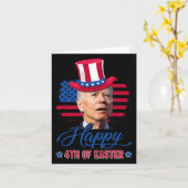 Grappig Biden Dazed Merry 4th van Pasen 4th van ju Kaart (Gele Bloem)